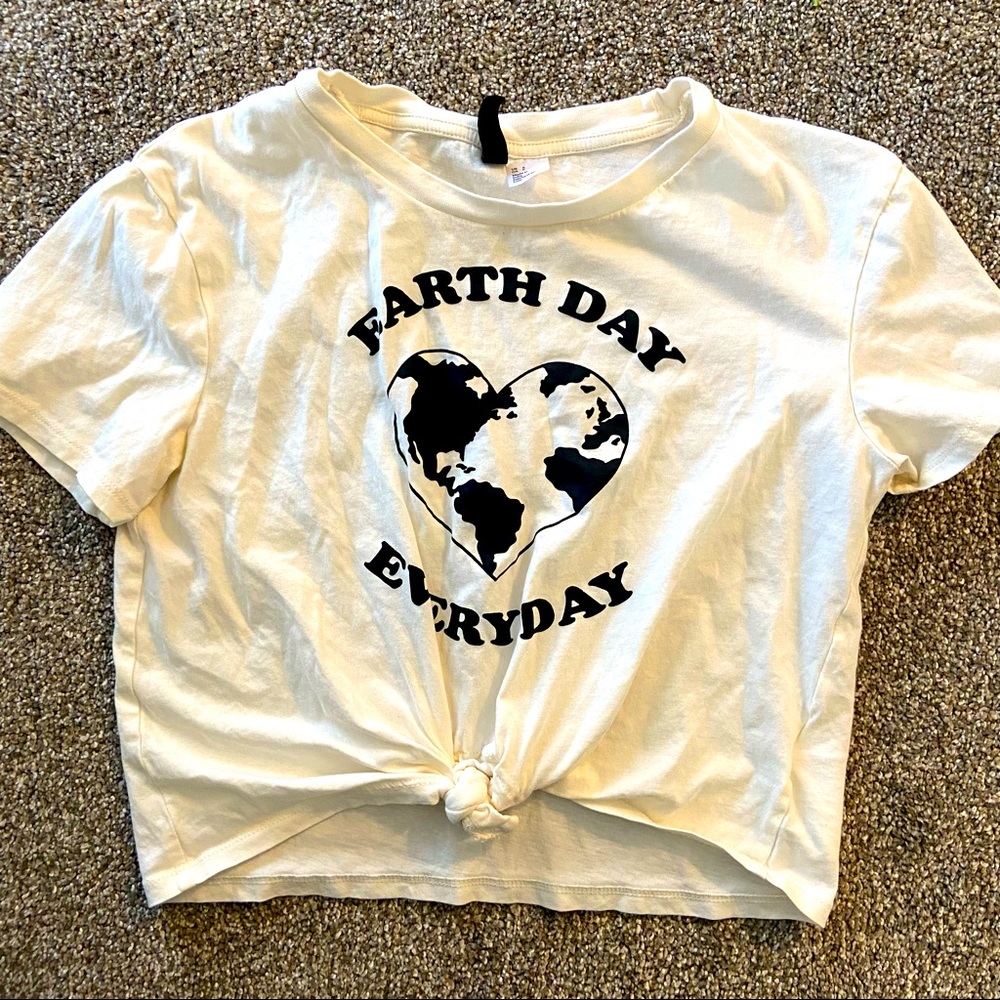 Divided Tied Knot CropTop Earth Day